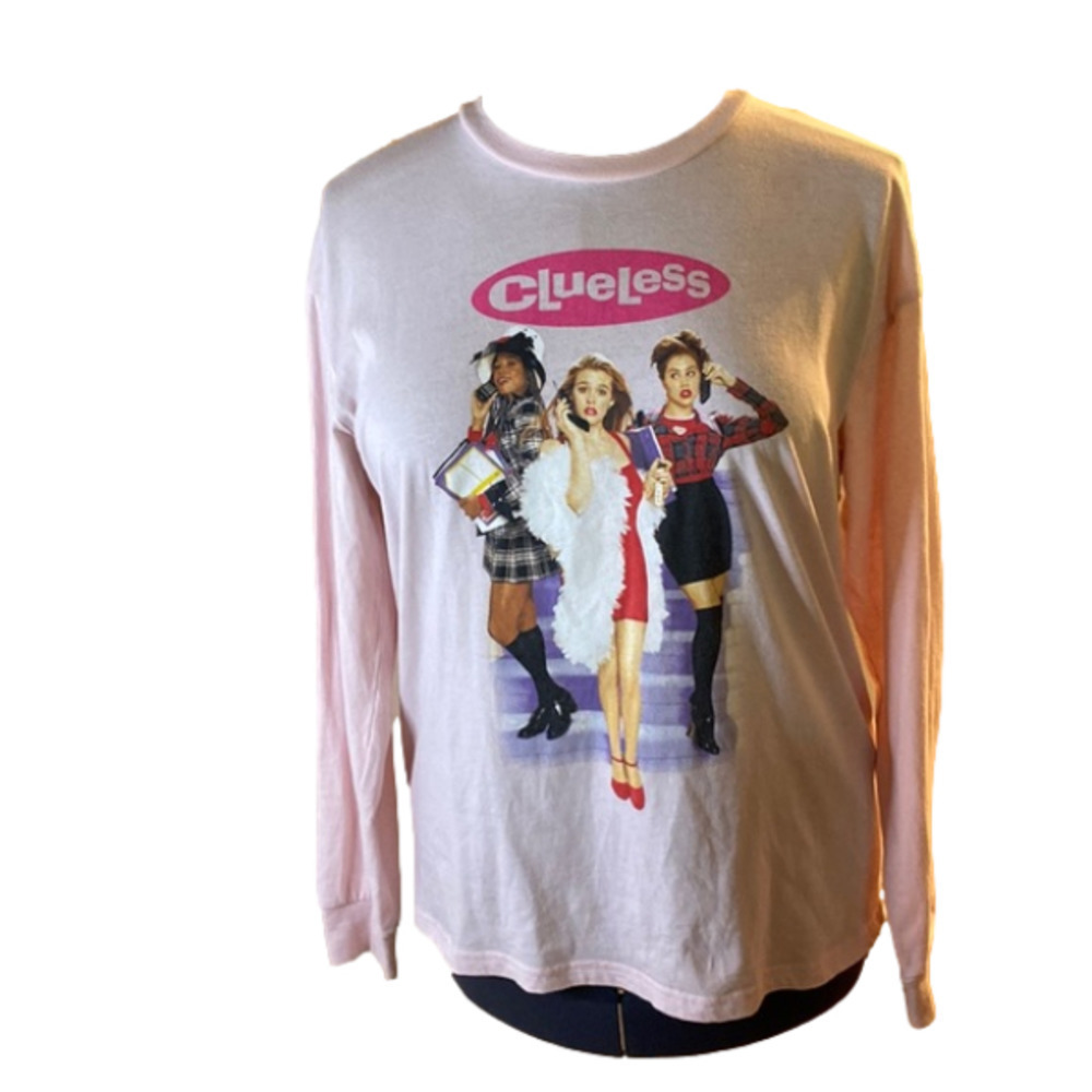 Clueless  Women’s Pink Long Sleeve Shirt (Size Small)